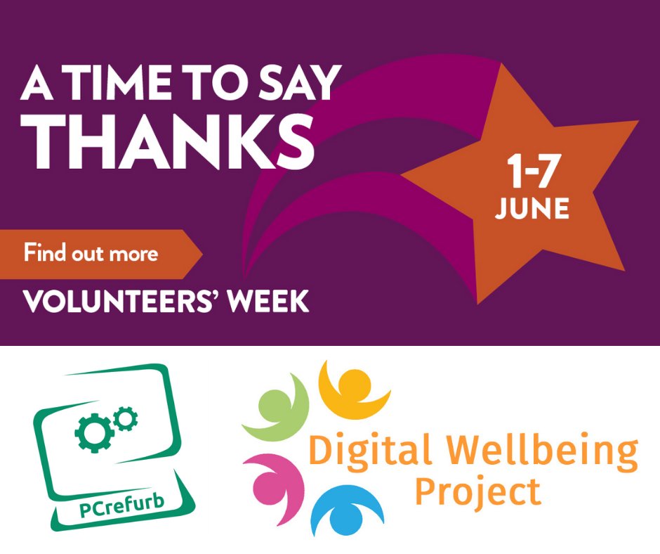 We would like to say a massive THANK YOU to all our volunteers - refurbishers, drivers and digital champions, for their hard work and giving up their time to help others. #VolunteersWeek2022 
#MonthOfCommunity #VolunteersWeek #FixTheDigitalDivide #volunteer #Tameside #Glossop