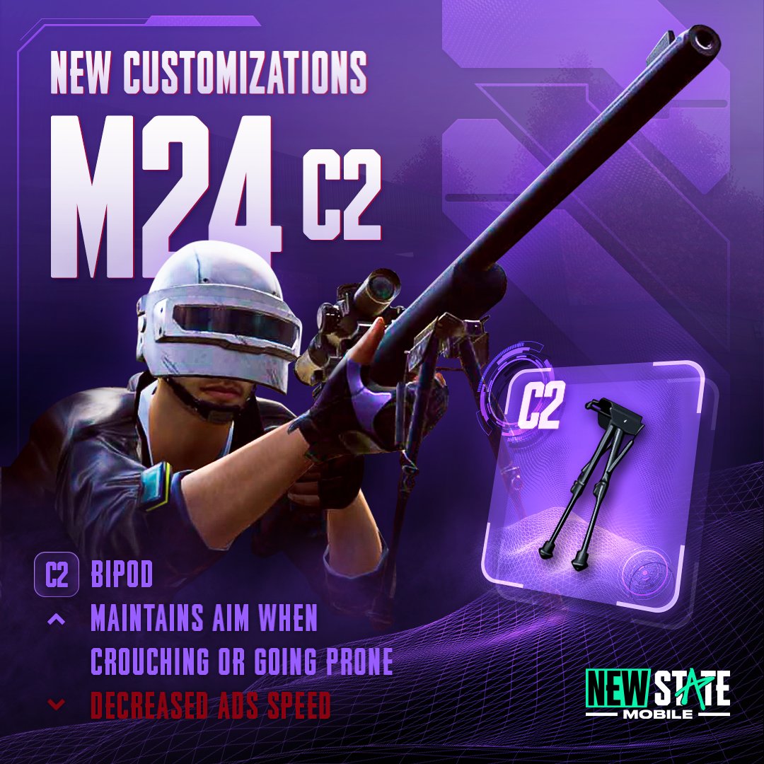 IN_NEWSTATE's tweet image. Try out the SCAR-L and M24 in different flavors!
On the search for your new favorite customization 🔎

#NEWSTATEMOBILEINDIA #GUNCUSTOMIZATION
