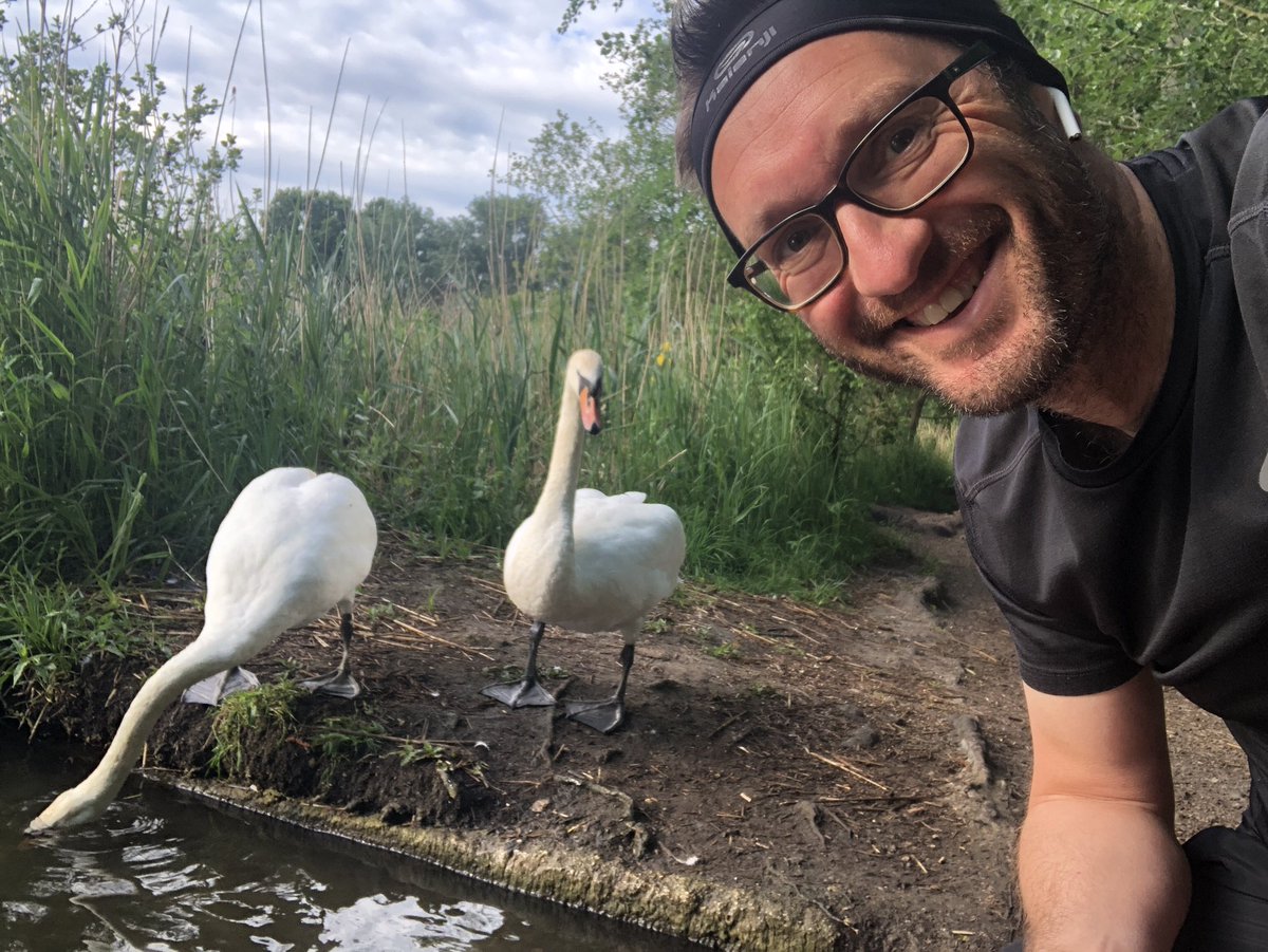 mdrakes1's tweet photo. #REDMay is now a distant memory, first run of June banked 10.5/150km. @SwanwatchUk double swans this morning! #NikeRunClub #ukrunchat https://t.co/yaddnkE29j