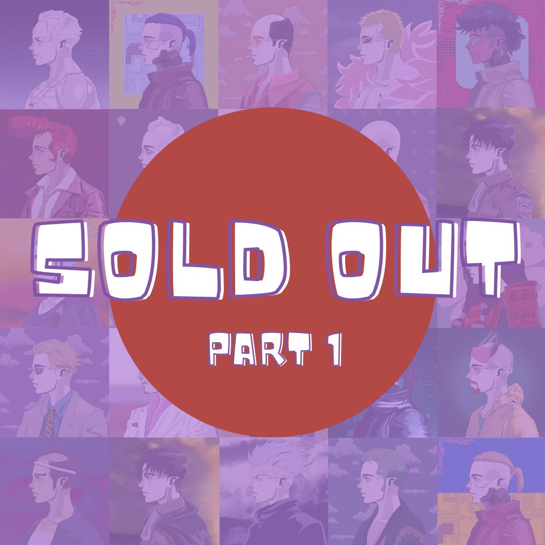 WE’RE SOLD OUT 🧛‍♂️ 
Part Two is coming soon… 
#NFT #NFTCommumity #nftcollectors
