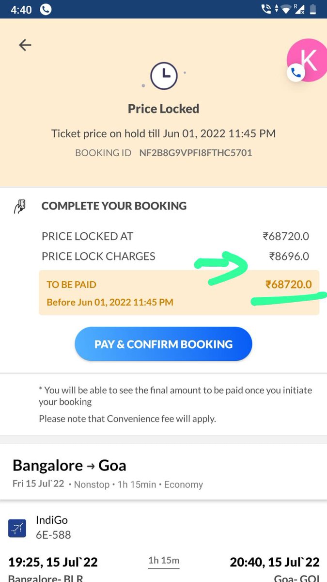 Virus_Vidhya's tweet photo. #fraudpricelock #worstcustomerservice #dontchoosemakemytrip #fakepricelock u promise to deduce pricelock amt in bill not 😡 https://t.co/cZe4fnb9uf