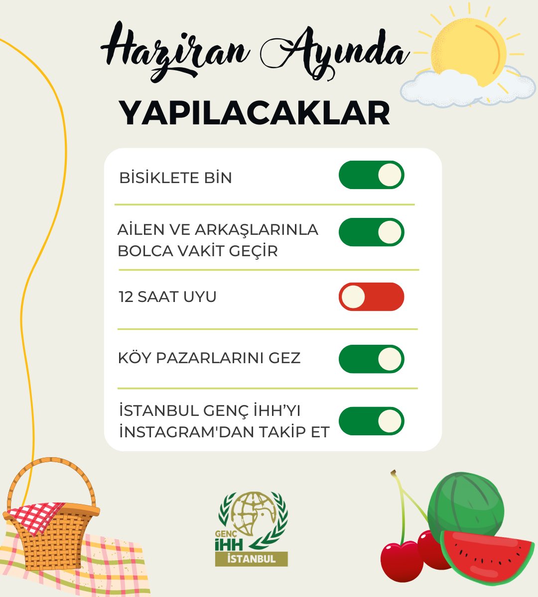 Haziran Ayında Yapılacaklar ✨