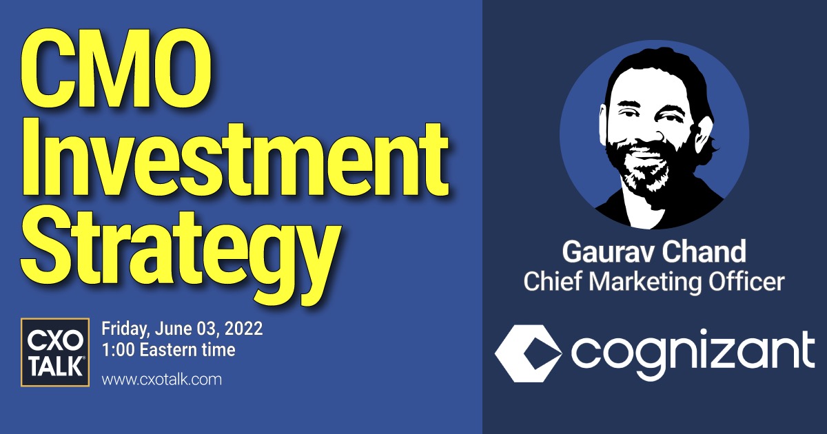 I’m going to be LIVE on CXOTalk with <a href="/mkrigsman/">Michael Krigsman #cxotalk</a>. Join me June 3rd and submit your questions, using #CXOTalk. See you there. 

cxotalk.com/episode/cmo-ma…