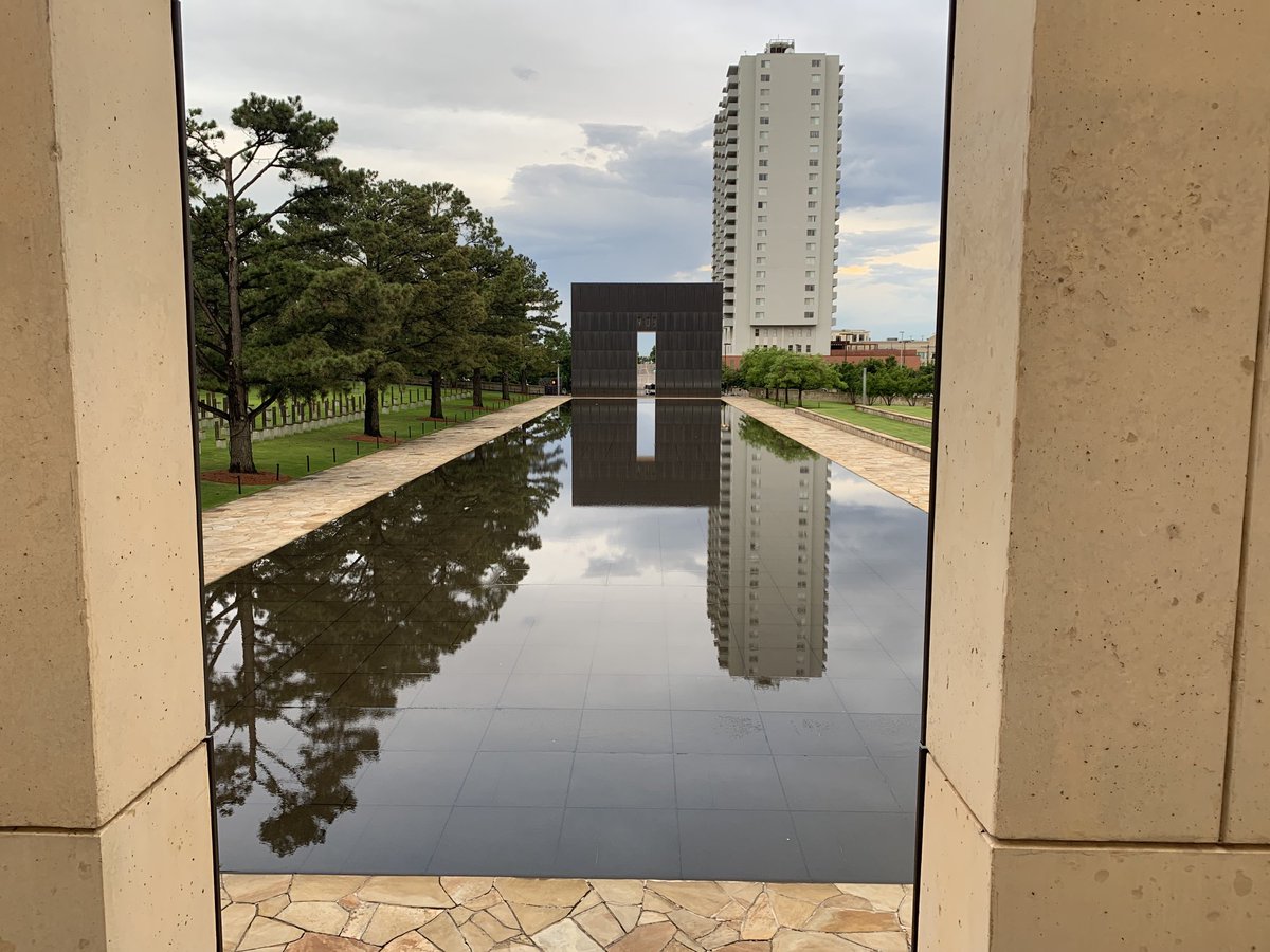 This morning while in OKC, I took the time to visit the Oklahoma City memorial. That day I was sitting in my 8th grade classroom 100 miles away in Tulsa. I’ll always remember how it shook us all and it still gives me that feeling today. It’s a powerful place and a must visit.