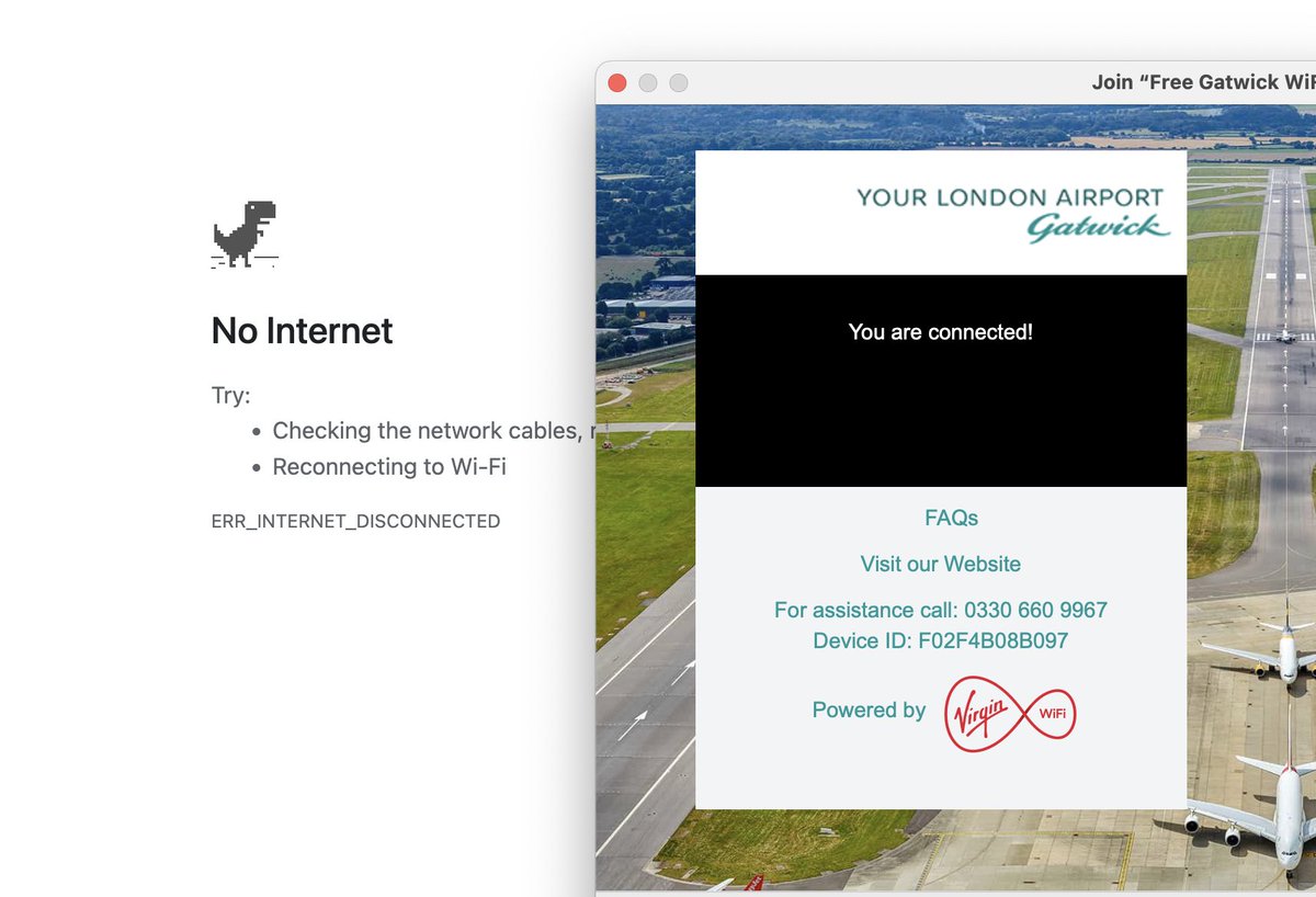 Henstrosity's tweet photo. @virginmedia &amp; @Gatwick_Airport  - @TheO2 4G works better than your Wi-Fi.......Change your supplier! #internet #twittervent https://t.co/kjPlk49QCq