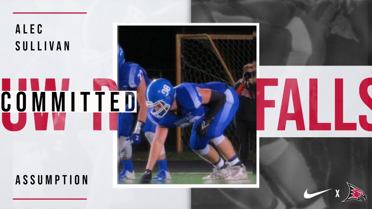 UWRFFootball's tweet photo. We begin the class of 2022 in the state of Wisconsin with Assumption High School TE @AlecSullivan10! Welcome to the family! #2OARWITHU2 https://t.co/pn66yk760Q