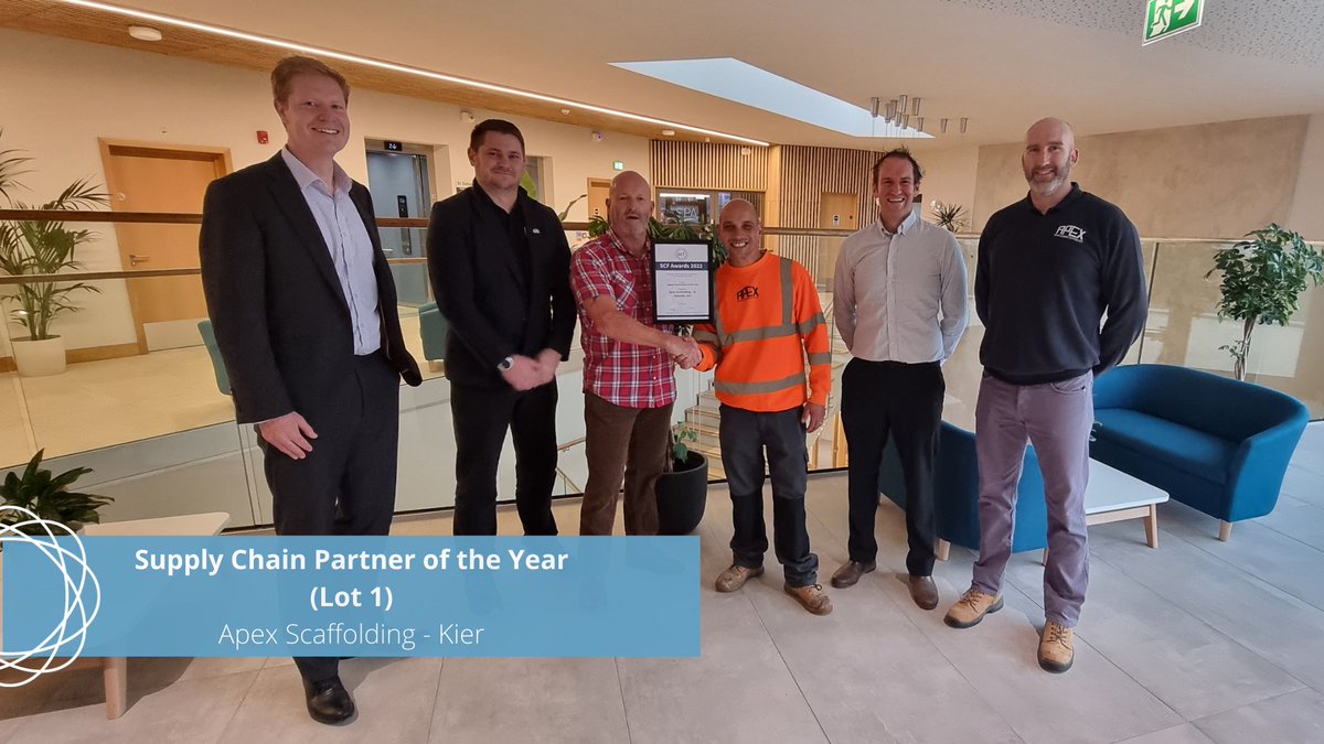 SCF Frameworks (@scfframeworks) on Twitter photo Annual SCF Supply Chain Awards 🏆
We would like to congratulate <a href="/apexscaffexe/">Apex Scaffolding</a> who worked on the St Sidwell's Point project with <a href="/kierconstruct/">Kier Construction</a> on winning the Subcontractor award for Lot 1 (South West).
Demonstrating exceptional commitment to the project and the challenges faced Annual SCF Supply Chain Awards 🏆
We would like to congratulate <a href="/apexscaffexe/">Apex Scaffolding</a> who worked on the St Sidwell's Point project with <a href="/kierconstruct/">Kier Construction</a> on winning the Subcontractor award for Lot 1 (South West).
Demonstrating exceptional commitment to the project and the challenges faced