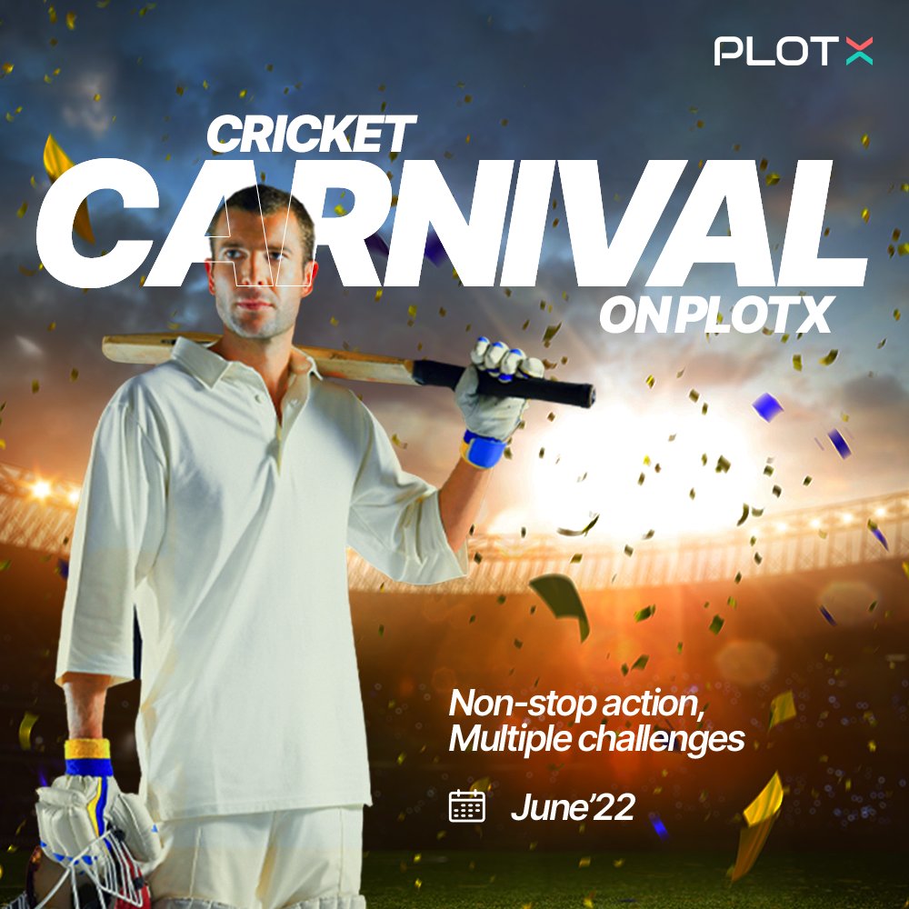 TryPlotX's tweet image. It&apos;s cricket carnival on PlotX this June! 🏏

Choose from a range of challenges, answer simple questions &amp;amp; win Crypto every day.

🗓 Fixtures

👉 NZ ⚔️ ENG
👉 AUS ⚔️ SL
👉 WI ⚔️ PAK
👉 SA ⚔️ IND
👉 IND ⚔️ IRE

Join now👉 download.plotx.io/Cricket-fantas…

#cryptocurrency #Crypto #Cricket
