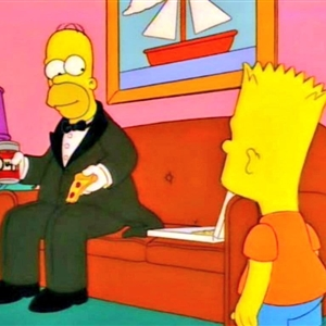 Sinalmasinmiedo's tweet photo. - Por que tan elegante Homero? 

- Niño, hoy se vuelven a encontrar Darth Vader y Obi Wan Kenobi despues de 20 años.

#ObiWan 
#ObiWanKenobi https://t.co/lNLvmZDpHx