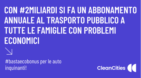 _CleaNap's tweet image. C'è la guerra in Ucraina e i prezzi alle stelle, ma il governo stanzia #2miliardi per incentivare l'acquisto di auto nuove. Con quei soldi si fa un abbonamento annuale al TPL alle famiglie in difficoltà ⚖
#bastaecobonus alle auto inquinanti! @cities_clean; @MISE_gov; @mims_gov
