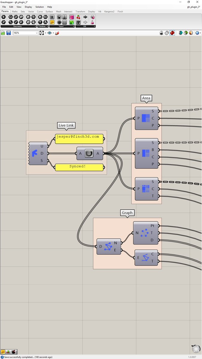 The #finch3d #grasshopper3d plug-in is coming together nicely.