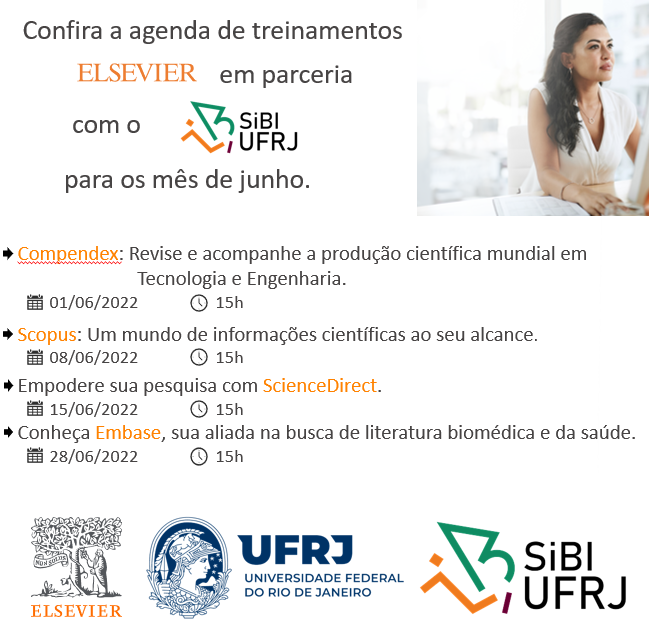 SIBI_UFRJ's tweet photo. Começa hoje a série de treinamentos da @ElsevierPesq em parceria com o SiBI. 

Já fez sua inscrição?

https://t.co/kz4OJ7GOxN

#sibiufrj #ufrj #elsevier #compendex https://t.co/gG2hLClo8c