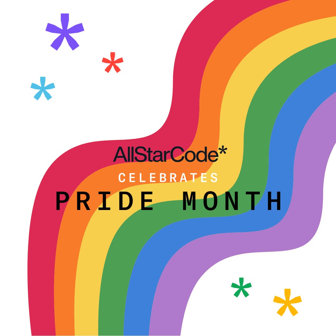 AllStarCode's tweet photo. ASC is committed to inclusivity &amp; representation in the classroom &amp; life! We wholeheartedly believe all genders, orientations, sexualities, &amp; love belong and should be completely comfortable to thrive in the world, and in Computer Science.

❤️🧡💛💚💙💜

#pridemonth #allstarcode https://t.co/3hPt938Weo