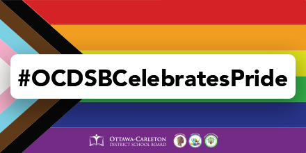 OCDSB's tweet photo. #PrideMonth begins today! Please join us as we celebrate diversity across the OCDSB and within our communities. Use #OCDSBCelebratesPride to tell us what Pride Month means to you, and to show us how you and your school are celebrating. https://t.co/qa4eVuJWFj