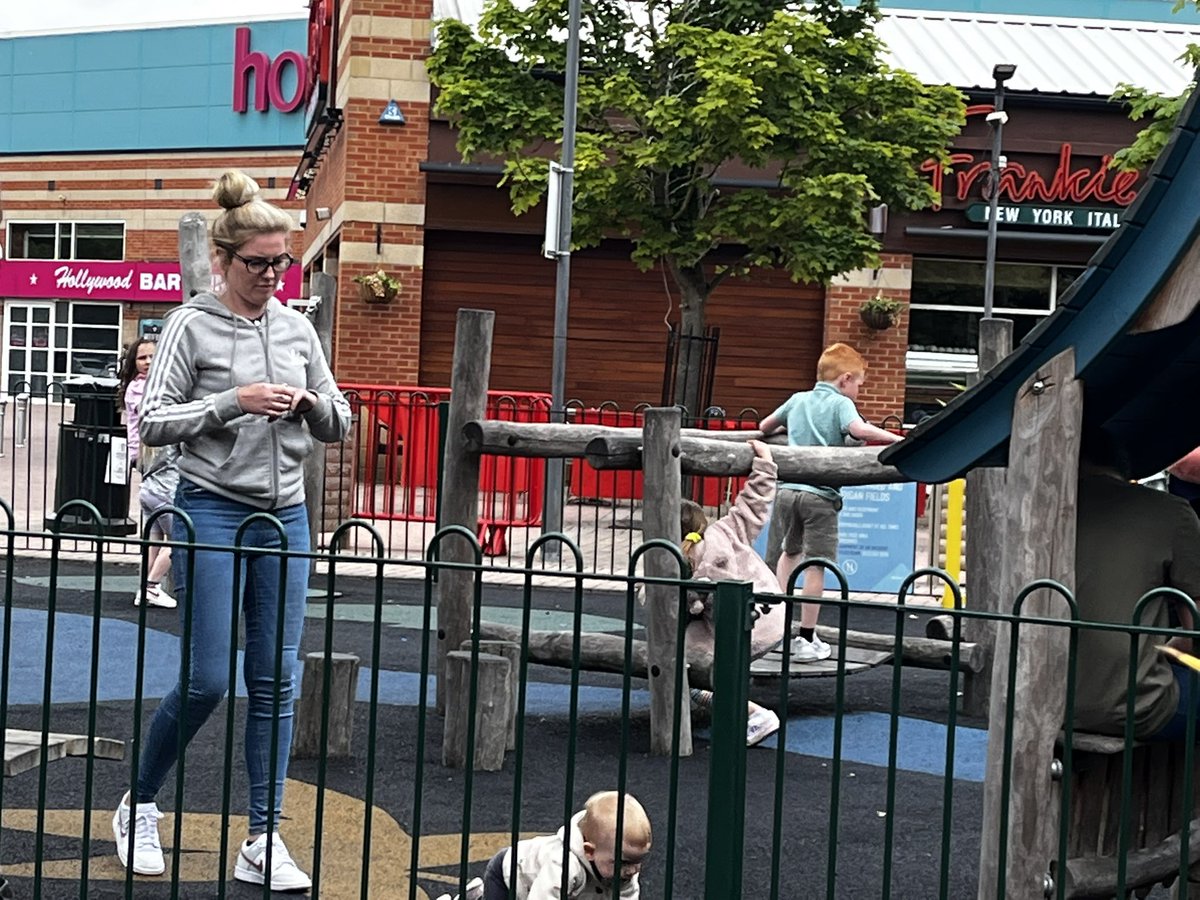 chrisdysonHT's tweet photo. Just dropped the teens off #Lazerzone and brought #Delphi to the playground… it’s like break time at school with loads of @ParklandsLeeds kids here - perfect #Wednesday afternoon … our DD is in her element https://t.co/p9IjvNMR7i