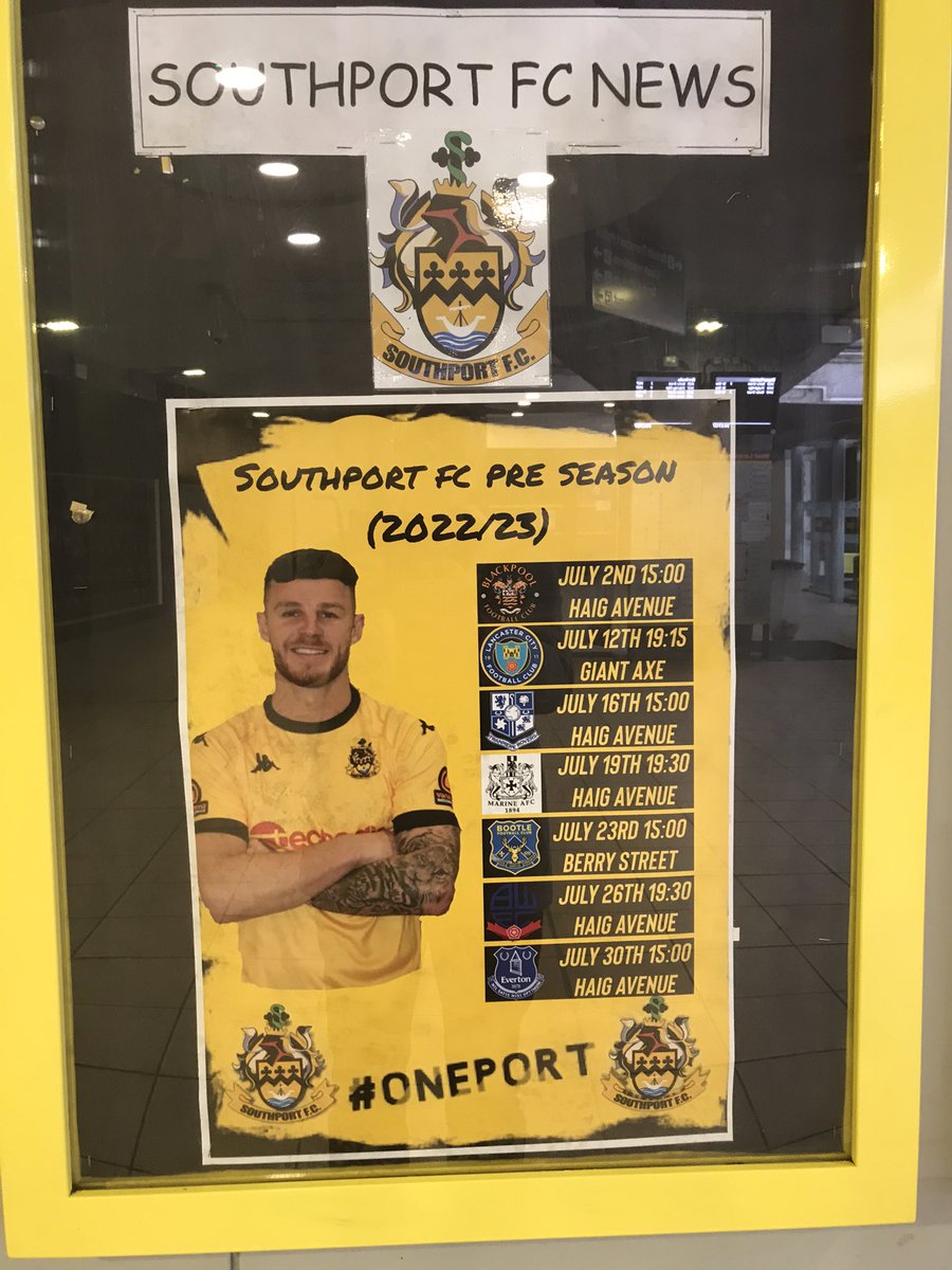 Our News Board at Southport station is back up and running and will be updated regularly throughout the coming season. Thank you to <a href="/ThePrintQuarter/">The Print Quarter</a> Southport for the excellent service getting the poster done in less than 24 hours!