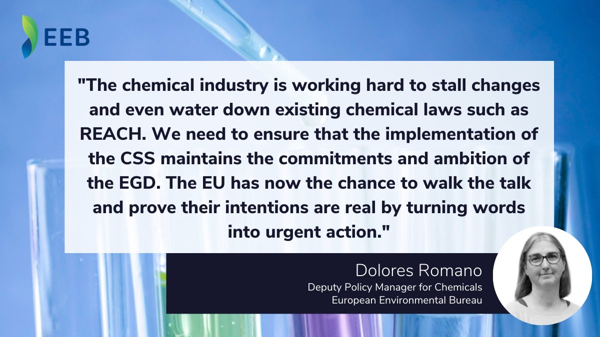 Green_Europe's tweet photo. 💪The Chemical Strategy for Sustainability includes more than 80 actions to reach the #EUGreenDeal commitments to achieve #zeropollution and a toxic-free environment

👎It is a once in a decade opportunity and must not be watered down by the chemical industry

#GreenWeek2022 https://t.co/XhVxfmmL1L