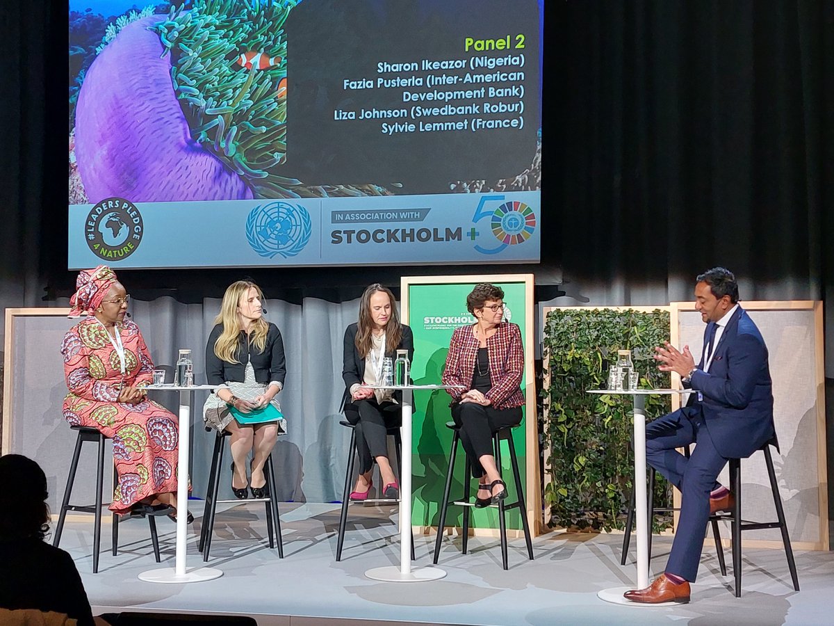 We’re here in Sweden at <a href="/StockholmPlus50/">Stockholm+50</a>, talking nature finance with nearly 100 ministers, corporate executives, and nonprofit leaders. Big forum, with big stakes. Many thanks to @DEFRAGovUK for the chance to emcee — and for their landmark £330M contribution to @TheGEF.