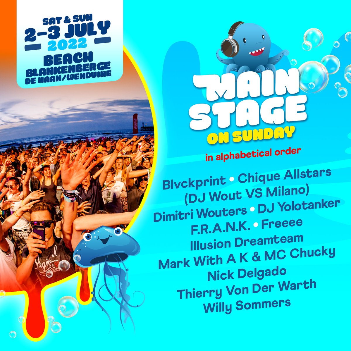 Dit is onze main stage op zondag #partytime
Tickets: tiqs.com/beachland2022