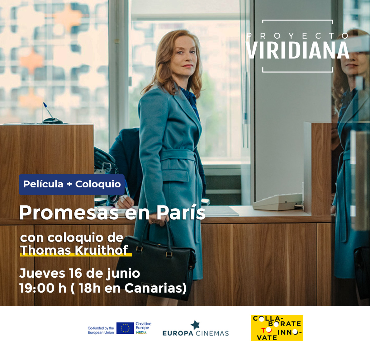 El jueves 16 de junio en #ProyectoViridiana os traemos el preestreno de Promesas en París de <a href="/filmax/">Filmax</a>, con la presencia del director Thomas Kruithof en <a href="/GetxoZinemak/">Getxo Zinemak</a> y que se retransmitirá al resto de salas

▶️proyectoviridiana.com/promesas-en-pa…

#ViveElCineEuropeo #EuropaCinemas