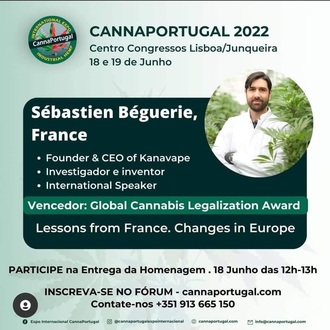 AlphaCatLab's tweet image. &quot;Sébastien Béguerie, chercheur, inventeur et fondateur de Kanavape, est l&apos;un des lauréats du Global Cannabis Legalization Award. Son prix est dû à l&apos;affaire qu&apos;il a remportée devant la Cour de justice européenne! 💚 @alphacat_420
#Awards #portugal #cbd #entrepreneur #cbdcommunity