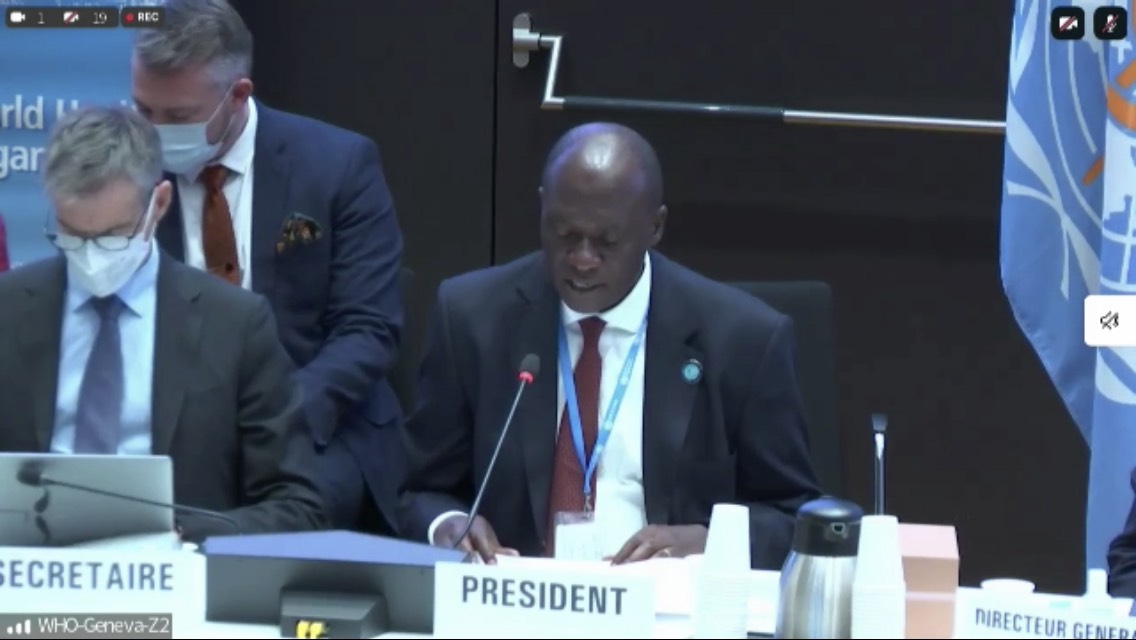 womeninGH's tweet photo. #WomeninGH is excited to see @DrPatrickAmoth wearing our pin at the opening session of the @who #EB151!
Another gender equality champion willing to #WalkTheTalkOnGender! https://t.co/YJvdWcKNRK