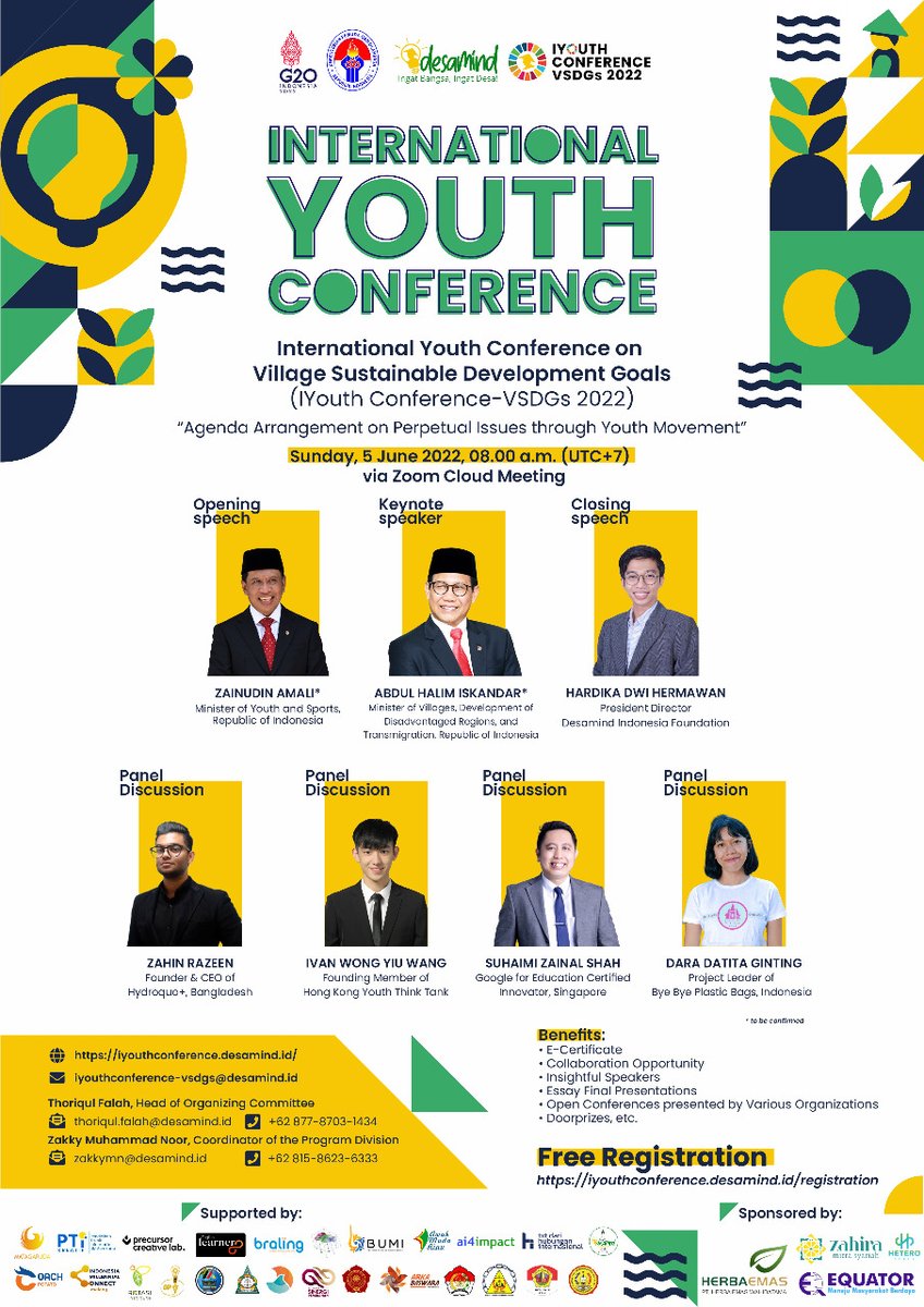 desamind_id's tweet photo. 📣 H-4

[The 1st International Youth Conference on Village Sustainable Development Goals (IYouth Conference-VSDGs 2022)] 📣 https://t.co/HkADshzCiC