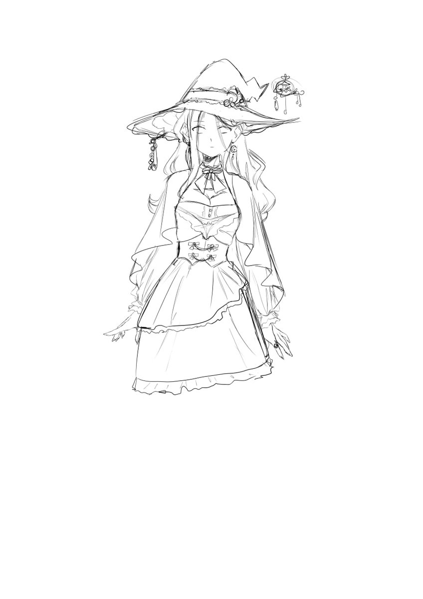 Look, I'm drawing a witch