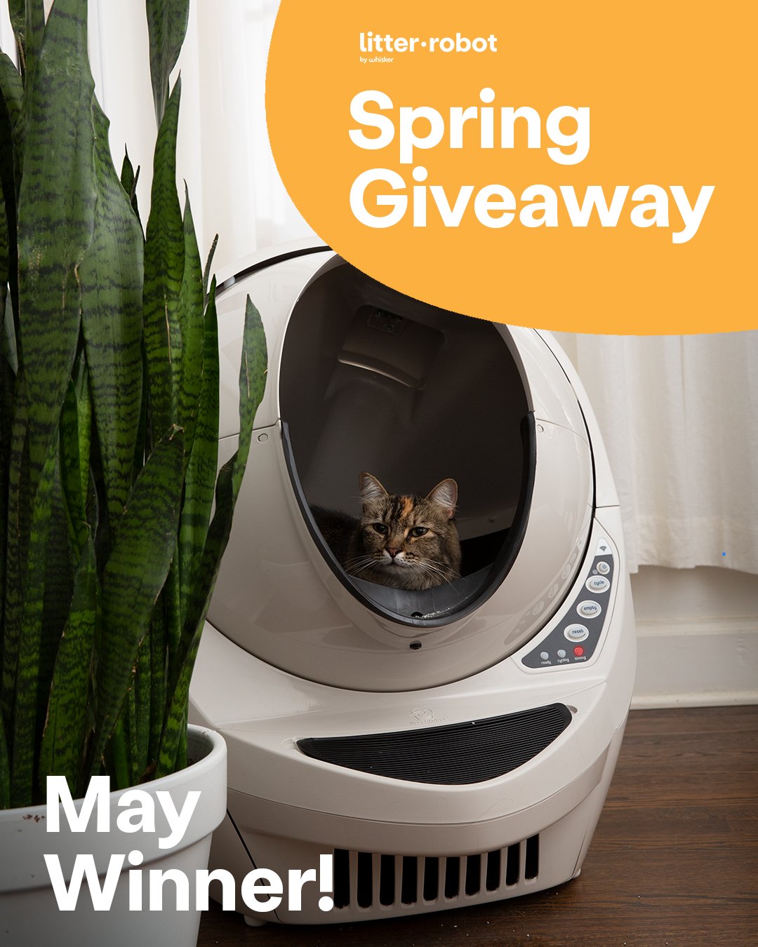 LitterRobot by Whisker on Twitter "The May winner of the LitterRobot