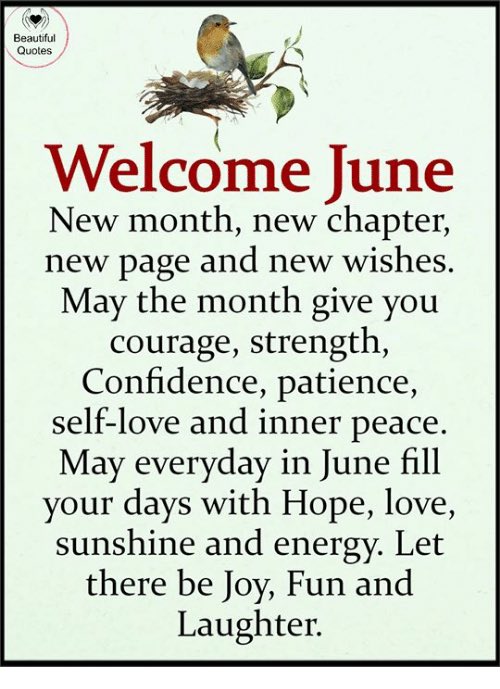 Happy 1st June; May this month and all the months to come bring you many precious memories that you will always treasure💕 x

#june #junewishes #preciousmoments 
#live #love #laugh #smile #bekindalways