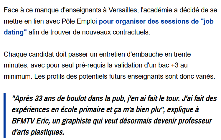 karenine2's tweet photo. ➡️Profil de professeur recherché par l'École alsacienne pour les enfants de @PapNdiaye : diplômé, expérimenté, engagé.
➡️Profil de professeur recherché par @PapNdiaye pour les enfants de la République : savoir dessiner un bonhomme bâton.
#ProfDiscount #JobDatingEN https://t.co/YWmy5O9kw0