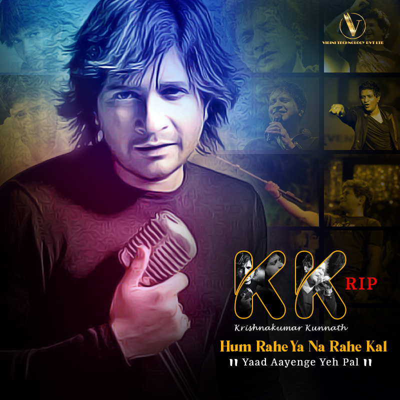 VidiniTech's tweet photo. With the sad demise of  Krishnakumar Kunnat (KK), we lost one of the most versatile Indian playback singers. His songs will always bring us together again and again.

#KKPassesAway #RIPKK #KKsinger https://t.co/Z2OAZ3cloD