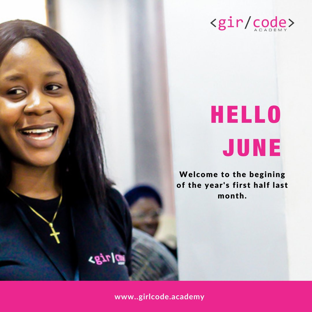 GirlCodeAcademy's tweet image. Welcome to June!

The year is about to split in half. What are your expectations for this month?

#girlpower #gircode #Girlcodeacademy #growth #iamremarkable #keepwinning #love #bold