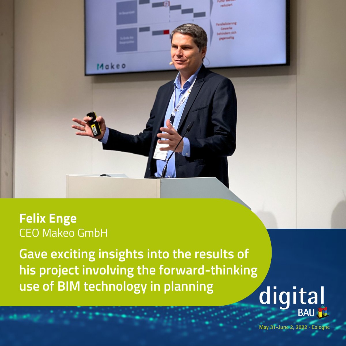 At #digitalBAU 2022 today, Felix Enge, CEO at Makeo GmbH, gave an exclusive insight into ongoing projects whose processes he is optimizing using the lean management method.
Exciting lessons learned!
#digitalcostruction #newwork #koelnmesse