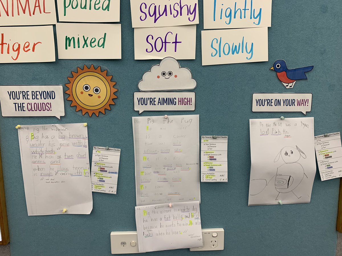 Raquelh___'s tweet photo. This bump it up wall encourages students to improve their writing by displaying three different levels of writing! #acuedu_p https://t.co/tbV3zDoe1h