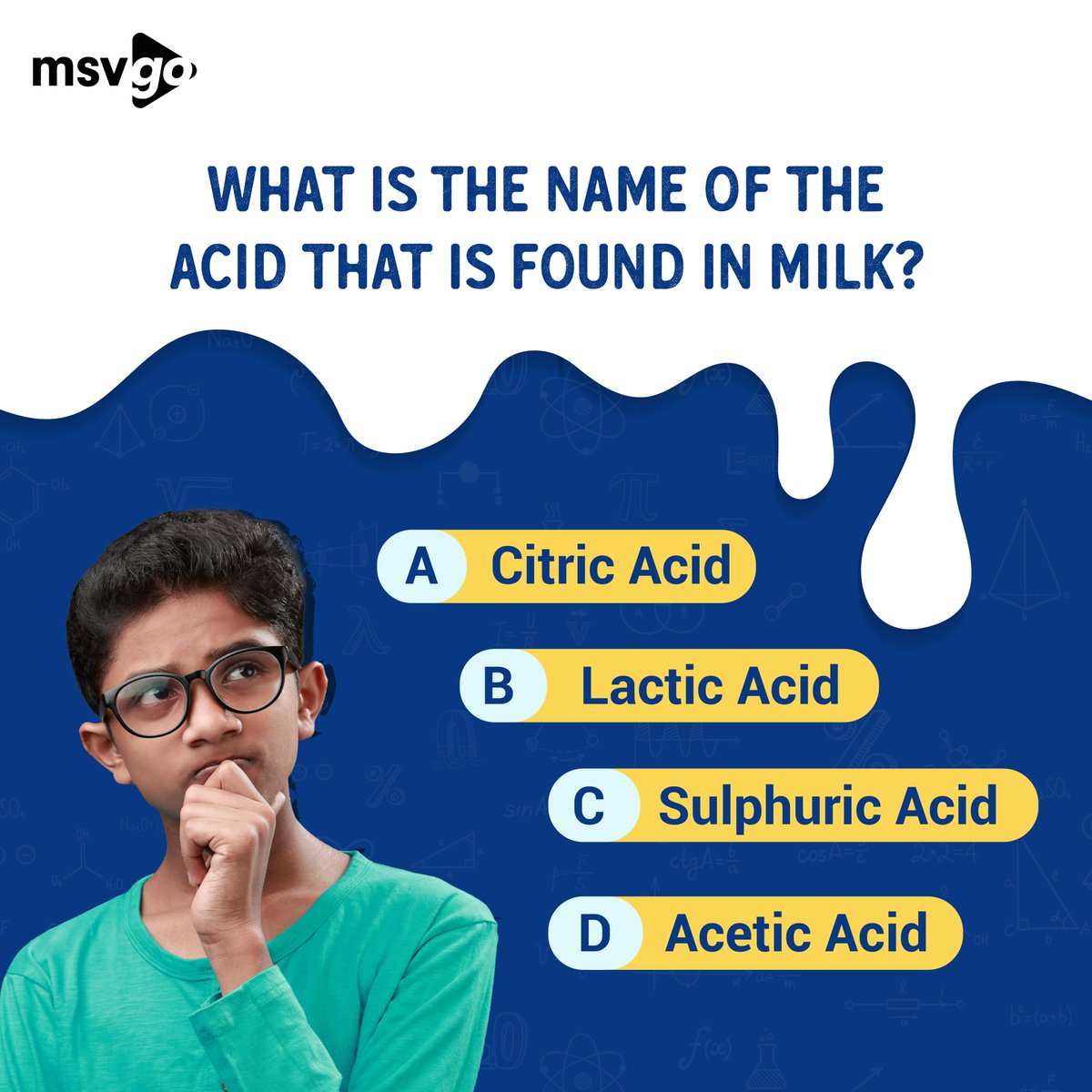 MSVgo's tweet photo. The natural pH level of milk can be around 6.4 to 6.9, this makes it acidic in nature! π₯ Do you know the name of this acid? Comment below and follow @msvgo for more!
#worldmilkday #milk #milkywaychasers #milkcoma #learnwithmsvgo #answer #studygram https://t.co/mbsPDpMb7e