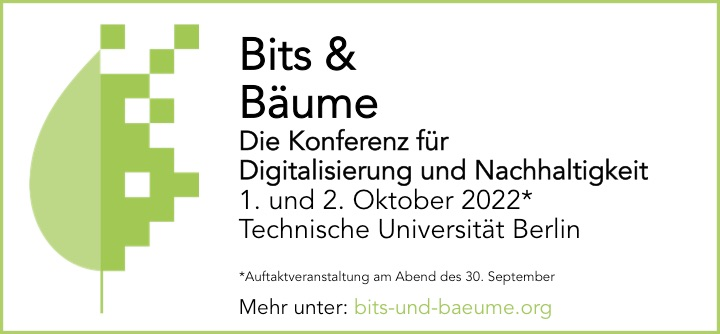 Mit der #bitsundbaeume22 stellen wir uns zum zweiten mal den neuen Herausforderungen der #Digitalisierung und #Nachhaltigkeit, um eine digitalisierte Welt möglichst ökologisch und gerecht zu gestalten.

Noch bis zum 7.6. könnt Ihr eure Beiträge einreichen:
bits-und-baeume.org/downloads/call…