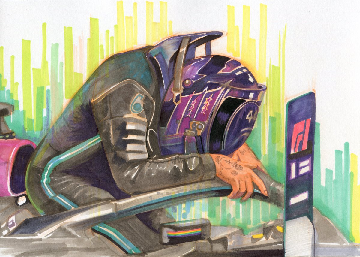 F1_49
The theme of THE 5TH LAP is 'Lewis Hamilton'.
He is the seventh F1 champion.
I hope my drawing smells like asphalt burning!^^
<a href="/LewisHamilton/">Lewis Hamilton</a>
<a href="/F1/">Formula 1</a>
<a href="/fia/">FIA</a>
<a href="/MercedesAMGF1/">Mercedes-AMG PETRONAS F1 Team</a>
<a href="/TotoWolff_/">Toto Wolff</a>

#NFT #NFTs #NFTCommumity #nftcollector #Nftart #drawing #F1 #knft #rhythmicalnft #illustration