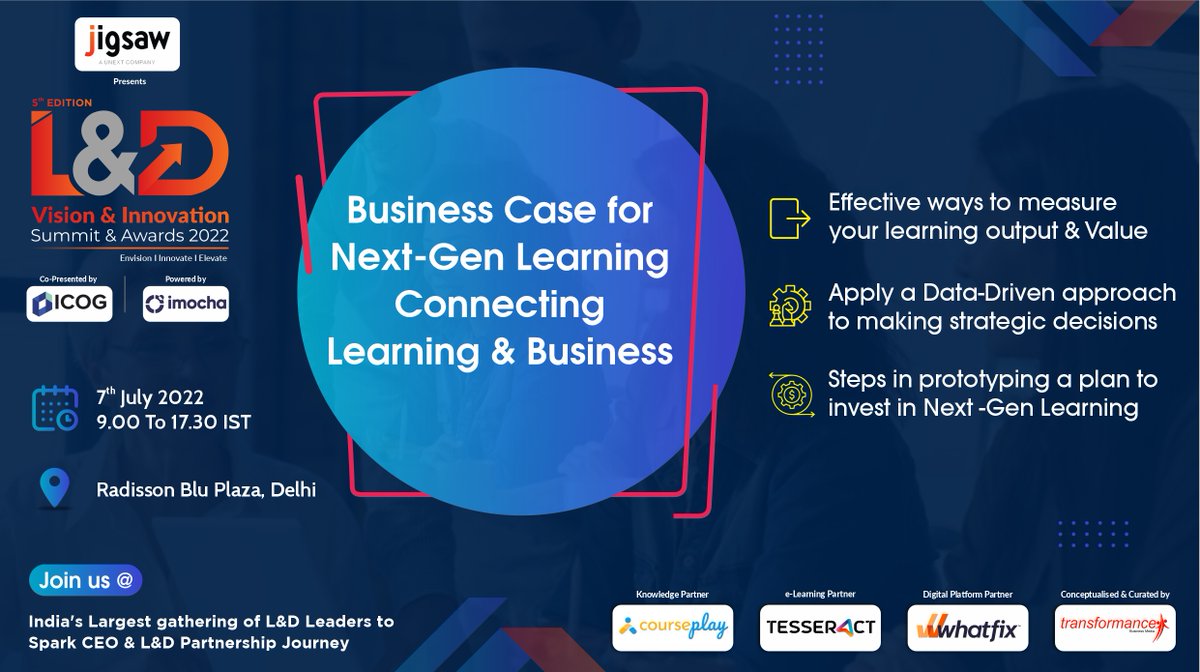 trfforums's tweet image. Business Case for Next-Gen Learning – Connecting Learning &amp;amp; Business

Get Insights at: lnkd.in/d7b4iTWj

@courseplay

#generationalimpact #businesslearning #nextgen #futureworkforce #valuecreation #datadriven #datadrivendecisions #strategicplanning #transformanceforums
