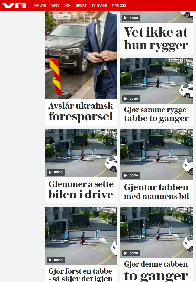Hos VG:
" - Jeg synes det er vanskelig å velge overskrift til saken"
" - Alle er bra - vi pøser på med alle sammen!"