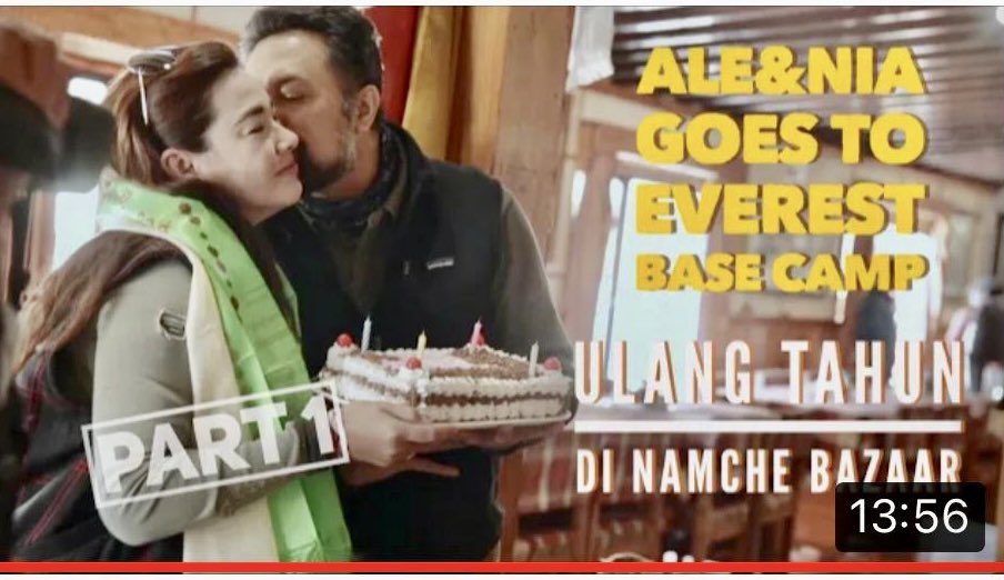 #AleniaPuCeritaSebelumPandemiCovid19 
“ALENIA GOES TO EVEREST BASE CAMP” - PART 1
Youtube Channel Alenia Pictures  youtu.be/nzjAa6FKXrU