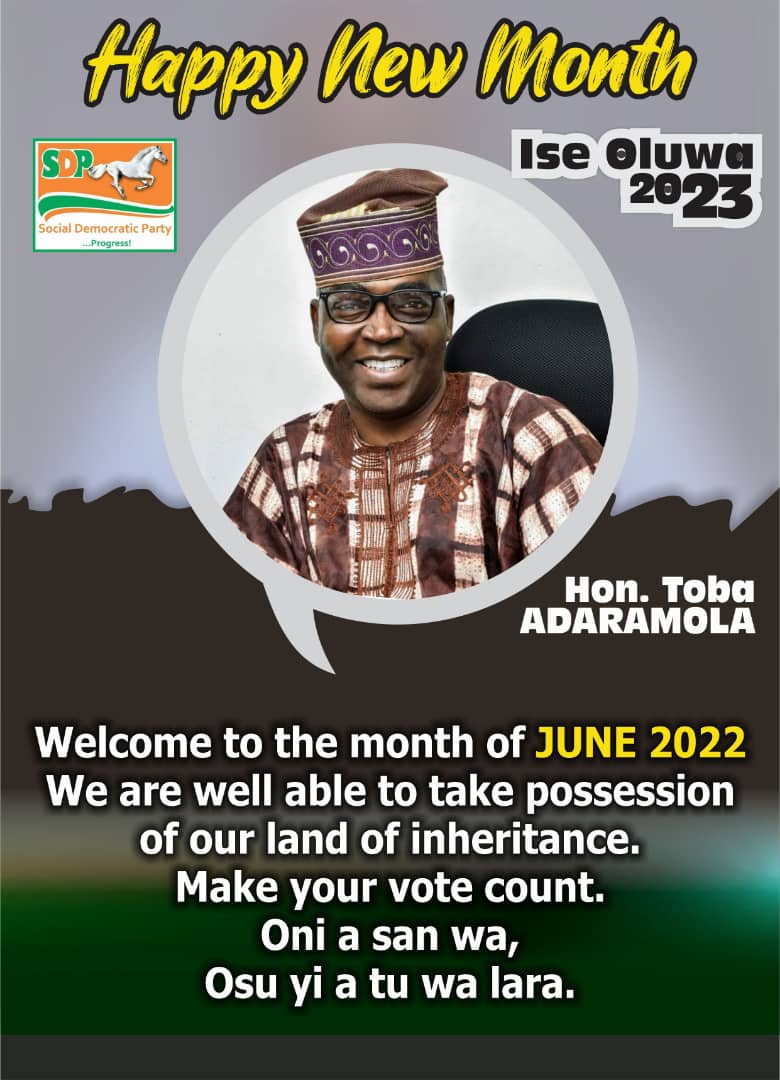 Tobadar4REP's tweet photo. The Day is fast approaching...we are set to reclaim and possess our land of inheritance. Oni a san a oo. 
Happy new month.
@AdaramolaToba @EngrSegunOni @sam_adeoba @toolcouture https://t.co/peHDEgHanP