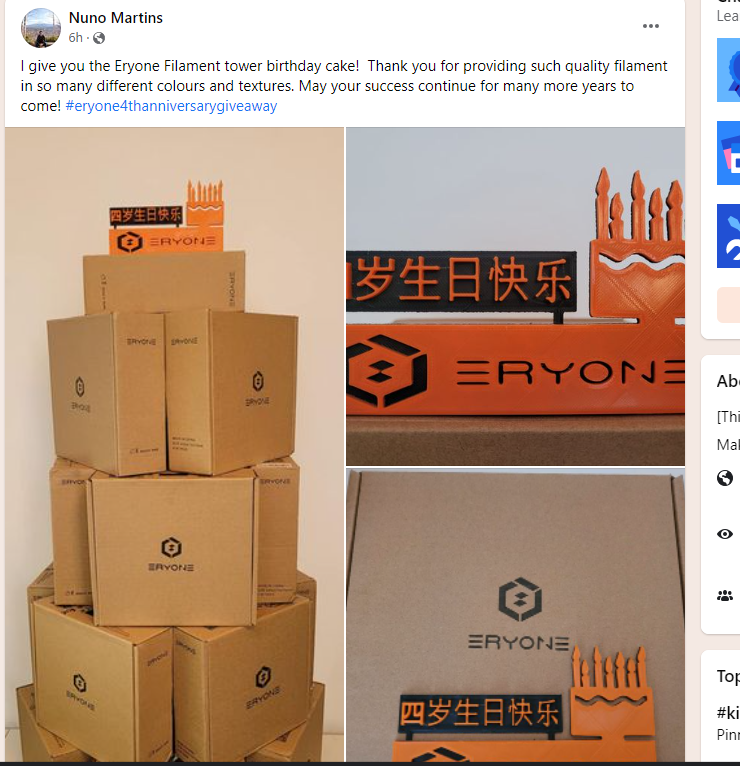 Eryone_official's tweet photo. Happy birthday to Eryone 😃😃🥰
#eryone #3dprinting #3D #birthday @songsoundear https://t.co/t4gTqZrzkC