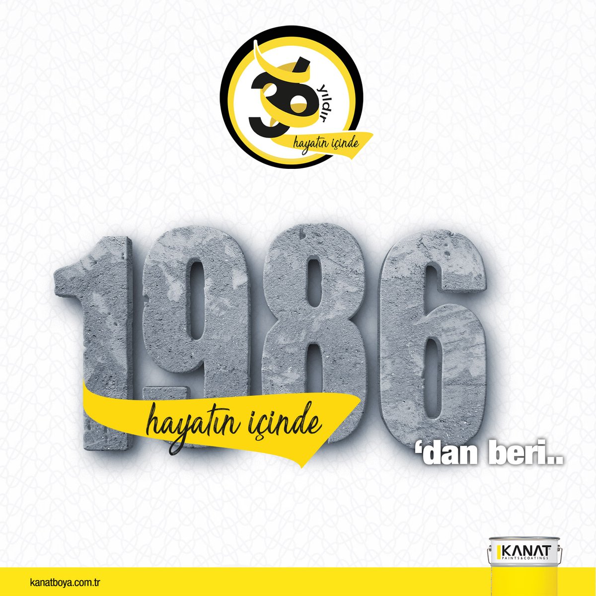 1986’dan beri boya sektöründe uzmanlığını kanıtlamış olan Kanat Boya, köklü geçmişinden aldığı güçle çalışmaya devam ediyor.
#kanatboya  #köklügeçmiş #koruyucukaplama #genelsanayi #therna