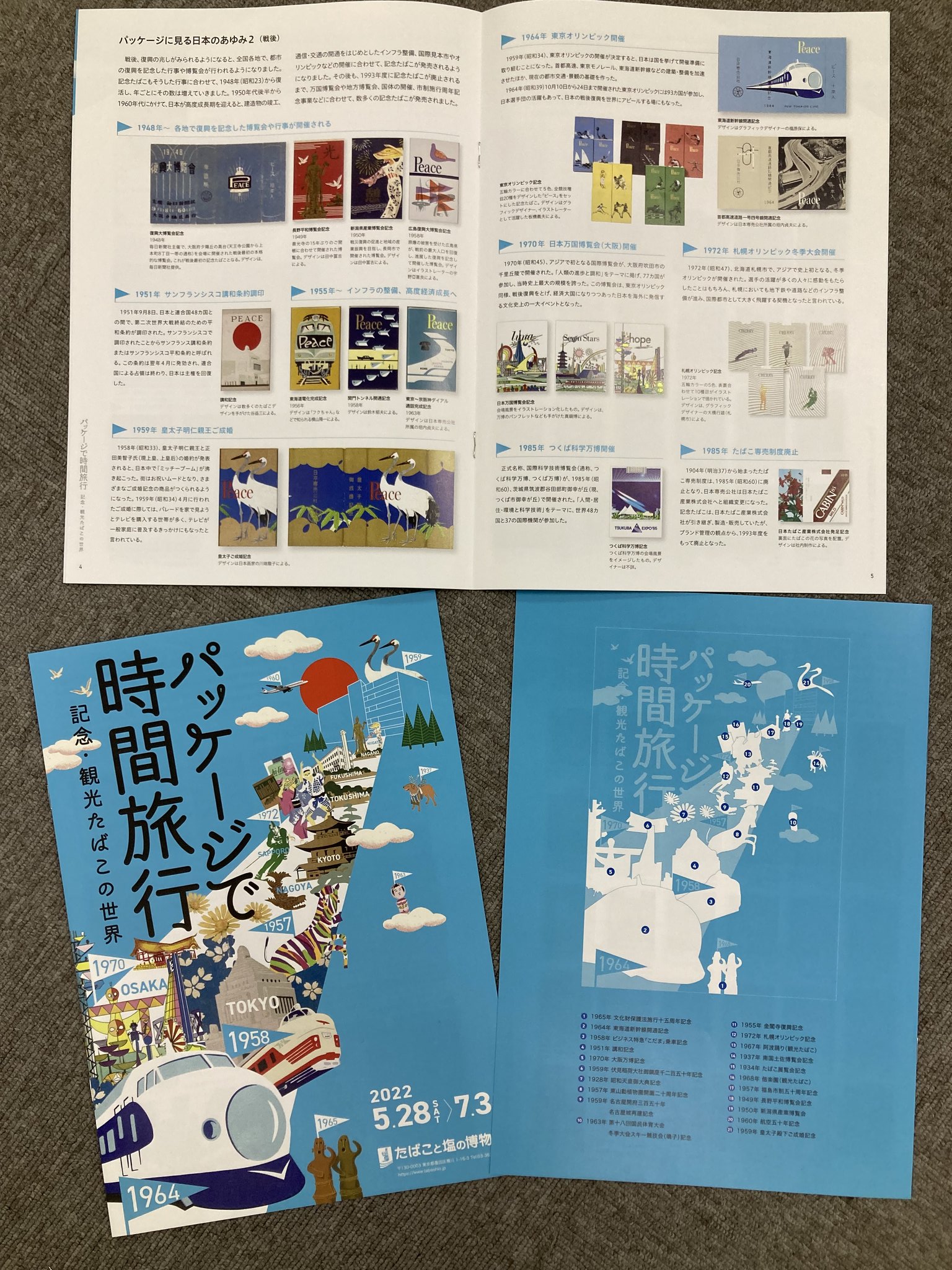 1964年頃からの日本の煙草のパッケージラベルコレクション