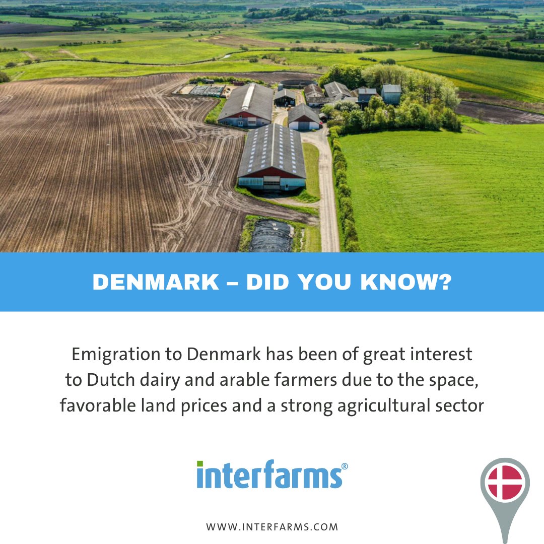 Interfarms's tweet photo. Emigratie naar Denemarken staat volop in de belangstelling van Nederlandse agrariërs. Zowel melkveehouders als akkerbouwers zien hun kansen in dit land, met name door de ruimte, gunstige grondprijzen en sterke agrarische sector. https://t.co/BE5Byhhk5v