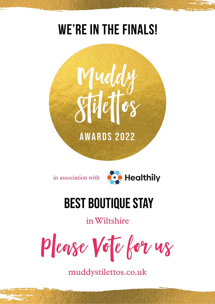 We’re over the moon to reach the <a href="/muddywilts/">Muddy Wiltshire</a> finals 2022 &amp; we’d love it if you’d vote for us 👠 dorsetsomerset.muddystilettos.co.uk/vote/