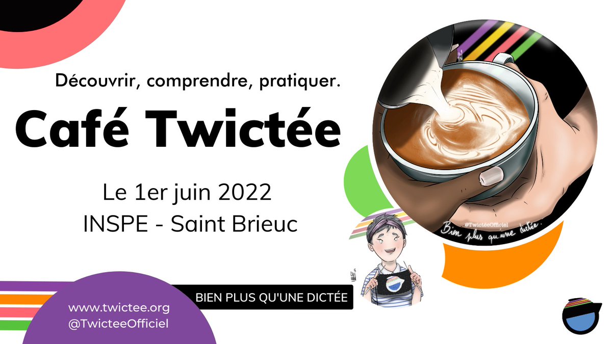 ☕️TWICTÉE + INSPÉ☕️
C’est aujourd’hui à l’<a href="/INSPE_Bretagne/">INSPÉ de Bretagne</a> : un #CaféTwictée préparé et animé par @MapieBernadac et <a href="/eraoul1/">Raoul Erwan</a> dans le cadre du Magistère TAO [TWICTÉE POUR APPRENDRE L’ORTHOGRAPHE] proposé par <a href="/ChenetFlorence/">Florence CHENET</a>. Bonne formation !