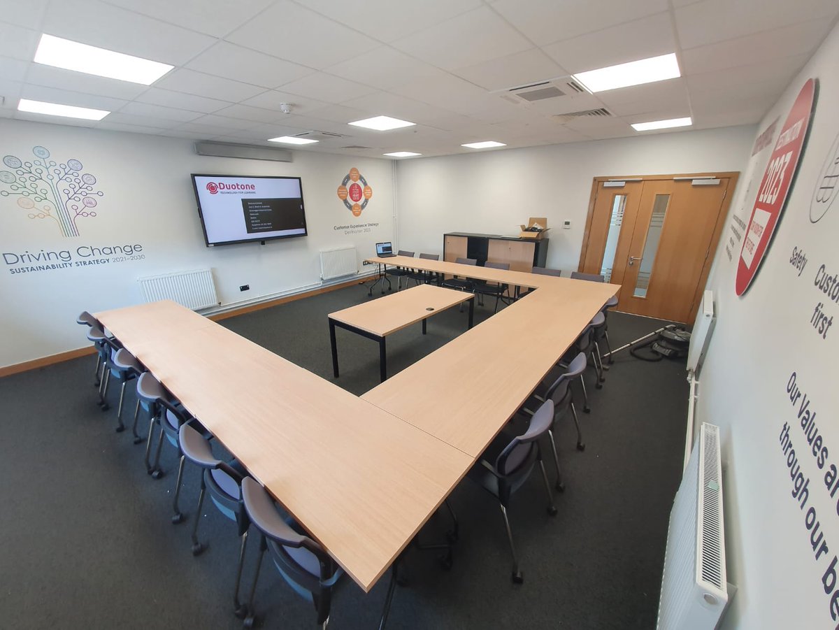 DuotoneLimited's tweet photo. Always good to see the end product of a long project.

We've used @SamsungUK Displays, @Huddly Camera's and @Nureva HDL300.

For something like this in your office please get in touch.

https://t.co/wd9UWY12N5
#Samsung #Nureva #VideoConferencing #Huddly #Installation #BusEireann https://t.co/Kfts7OkSZj