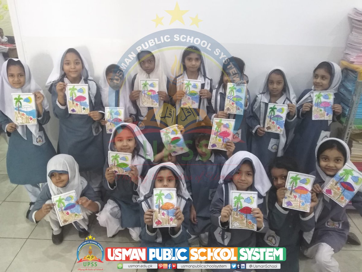 UsmanSchool's tweet photo. #Summer #Activity #through #drawing at Usman Public School System. #Photo #highlights #Daily #activities #Usmanians #31May2022 #2ndPost https://t.co/aFT7JXn1XA